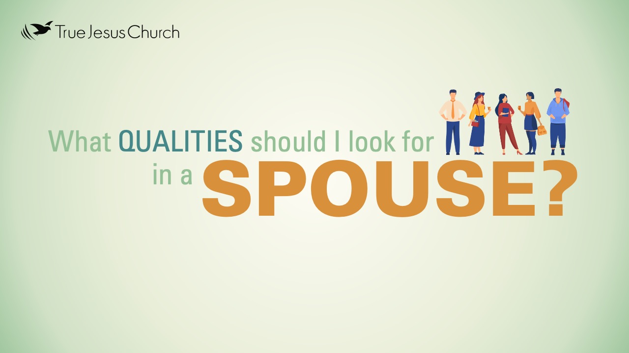 Our spouse is the most intimate companion in our life. So our choice of spouse is an important decision and commitment that we must make wisely. What guidance can we find in the Bible in terms of what to look for in a spouse?