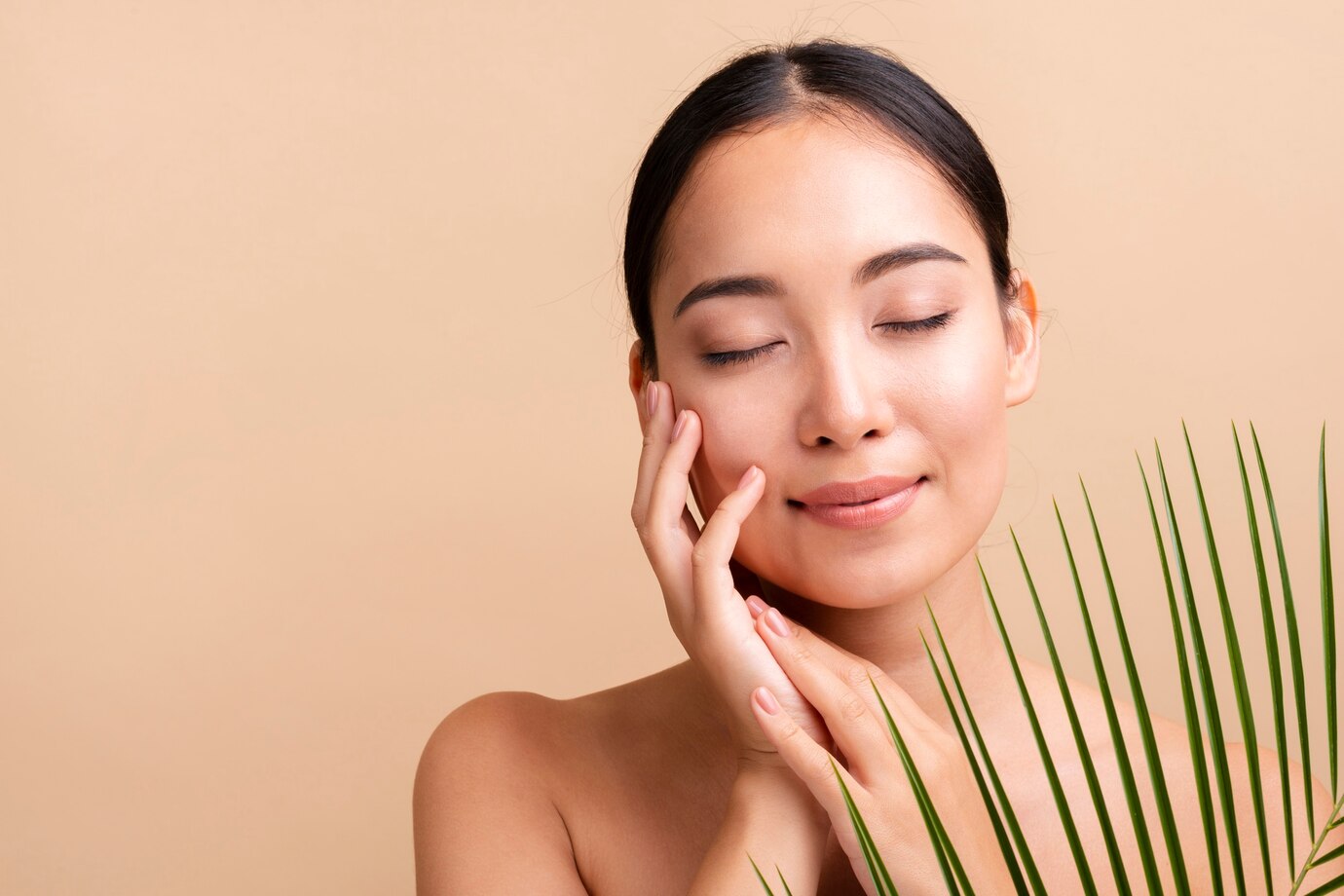 close-up-asian-woman-with-leaves_23-2148313346