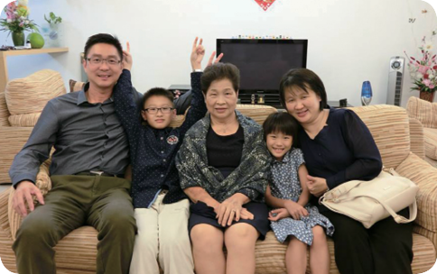 Dn. Matthias Ho, son, mother-in-law, daughter & wife